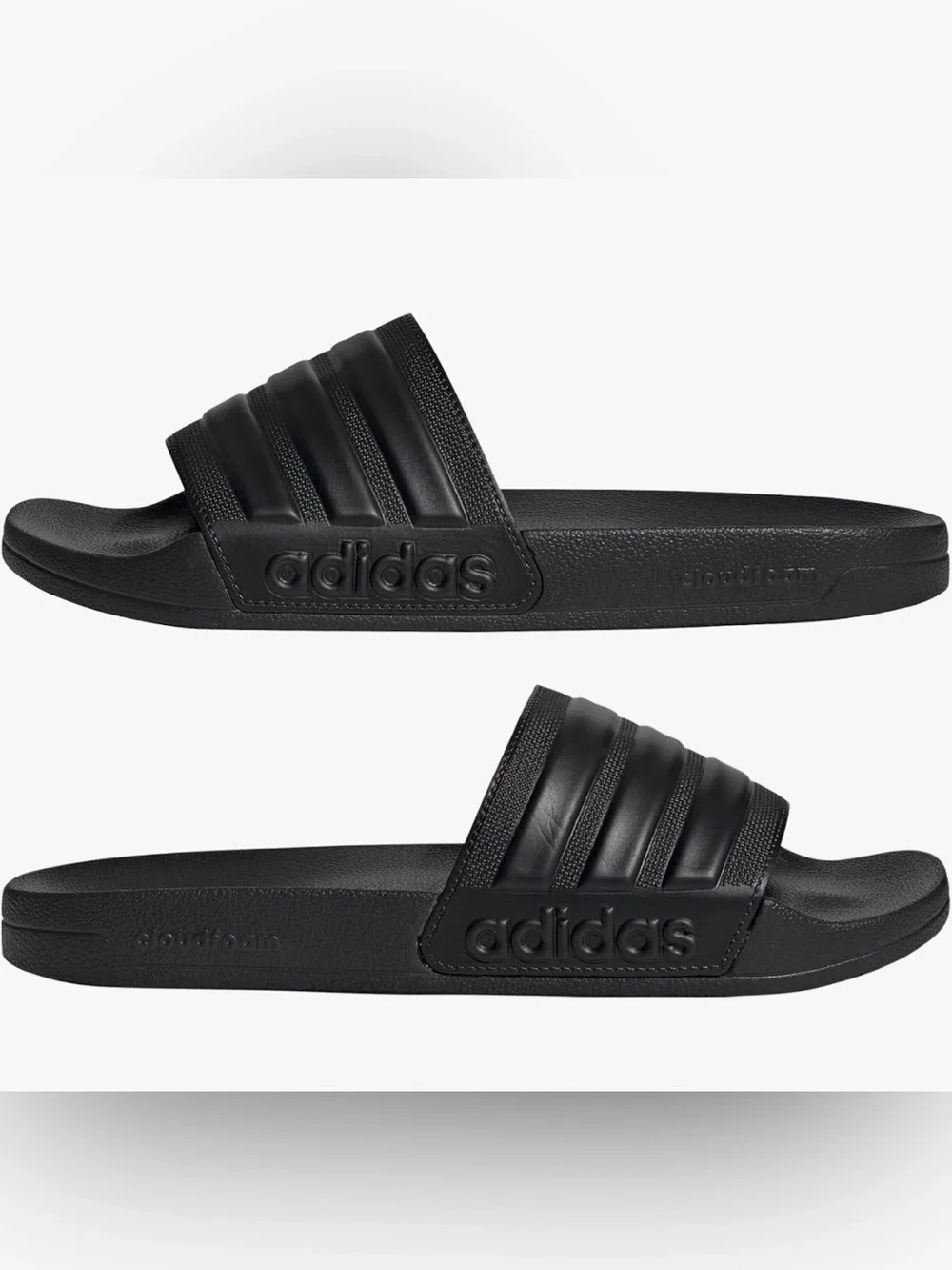 adidas Black Slide Sandals with Textured Strap size 9 men’s
